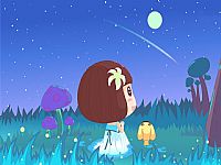 許愿流星可愛ppt背景圖片